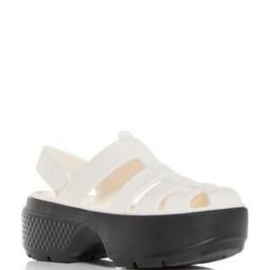 CROCS Women's Cream Platform Sandals